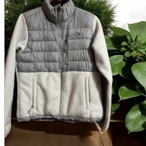 The North Face 550 Two-Tone Gray and Cream Jacket Sz M Women